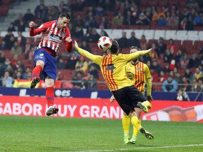 Kalinic marca el segundo gol del Atlético al Sant Andreu.