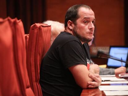 El president de la comissió, David Fernàndez (CUP).