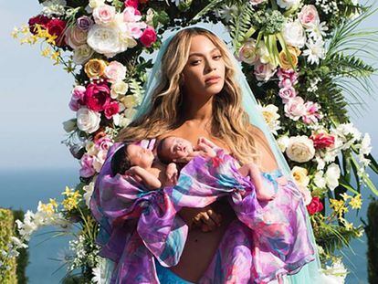 Beyoncé presenta a sus hijos en Instagram.