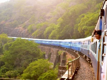 Tren en Goa, India.