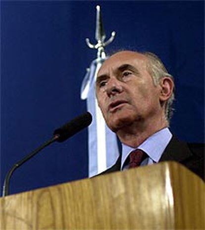 Fernando De la Rúa, durante su último mensaje a la como presidente.