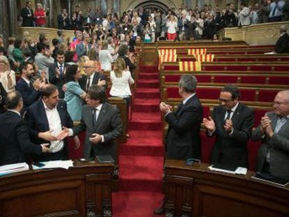 Junts pel Sí y la CUP aprueban la ley del referéndum con la ausencia de Ciudadanos, PSC y PP