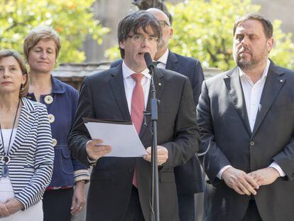 Puigdemont comunica el d&iacute;a y la pregunta del refer&eacute;ndum de independencia. 