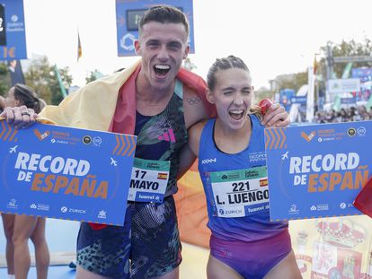 Los atletas españoles Carlos Mayo y Laura Luengo batieron el récord nacional de la distancia en el pasado Medio Maratón de Valencia.