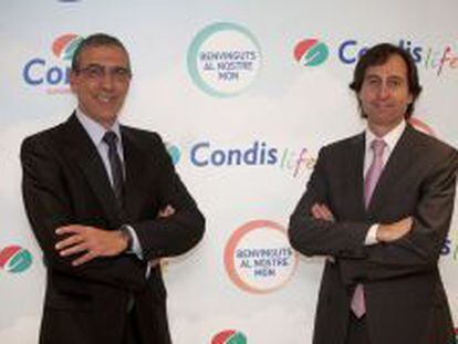 El director de Marketing de grupo Condis, Xavier P&eacute;rez, y el director general de la compa&ntilde;&iacute;a, Enric Ezquerra (a la derecha).