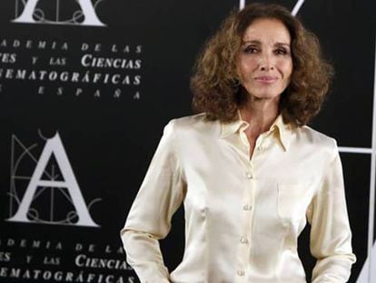 La cantante y actriz Ana Belén, en la rueda de prensa por el Goya de Honor de la Academia de Cine.