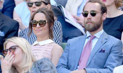 Pippa Middleton y James Middleton, en Wimbledon.