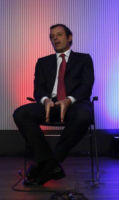 Sandro Rosell durante una entrevista.