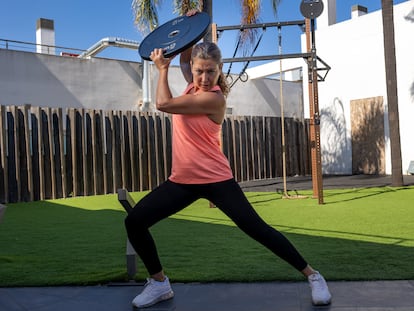 Sara Baras, en el centro de entrenamiento Fidias, en El Puerto de Santa María (Cádiz).