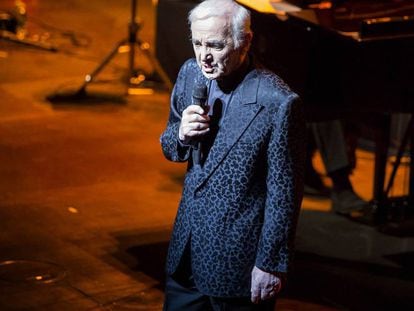 Charles Aznavour, en el Gran Teatro del Liceu de Barcelona.