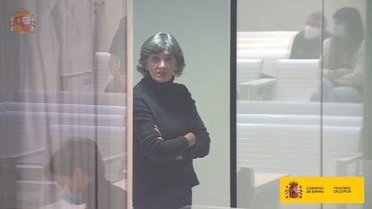 María Soledad Iparraguirre en el juicio por su colaboración en un atentado del 94 en Getxo, el pasado 27 de enero.