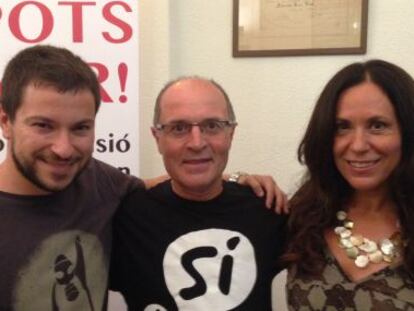 Pau Vendrell, Vicent Moreno y Am&agrave;lia Garrig&oacute;s.
