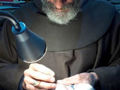 José Q. en el santuario de Santa María a Real do Cebreiro, una semana antes de su arresto, en febrero de 2015.