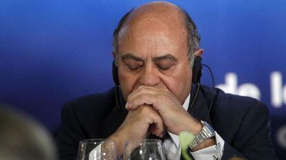 Gerardo Díaz Ferrán, en la conferencia el 10 de junio de 2010.