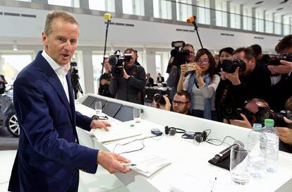 Herbert Diess, presidente ejecutivo de Volkswagen, el pasado 12 de marzo.