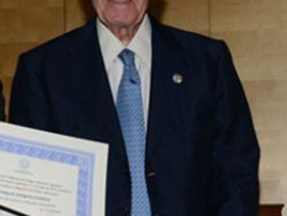Enrique de Sendagorta, colegiado de honor del Colegio de Ingenieros Navales y Oceánicos de España