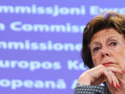 Neelie Kroes, excomisaria europea de Competencia.