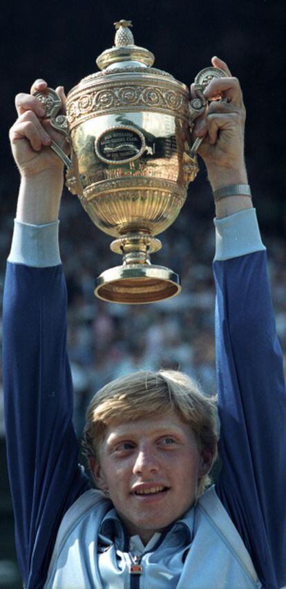 Becker, coronado como el campeón más joven de Wimbledon, con 17 años y en 1985.