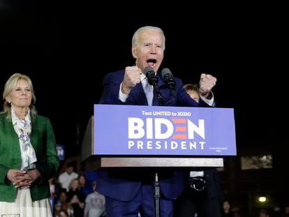 Joe Biden, este martes en Los Ángeles, California.