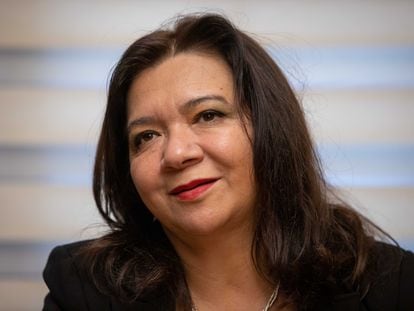 La alcaldesa de La Pintana, Claudia Pizarro, durante la entrevista con EL PAÍS, el 1 de septiembre de 2022.