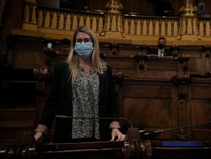 Elsa Artadi en el pleno del Ayuntamiento de Barcelona del pasado 30 de abril.
