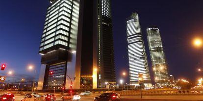 Las Cuatro Torres del Paseo de la Castellana de Madrid.