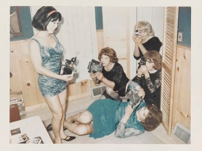Veraneantes de la Casa Susanna, en una imagen anónima de entre 1964 y 1969.