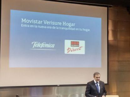 Luis Miguel GilPérez, en la presentación de Movistar Verisure Hogar.