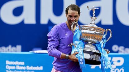 BARCELONA, SPAIN - APRIL 25:  Rafael Nadal of Spain ATP Barcelona Open Banc Sabadell at the Real Club de Tenis Barcelona on April 25, 2021 in Barcelona, Spain. (Photo by Pedro Salado/Quality Sport Images)
PEDRO SALADO
25/04/2021