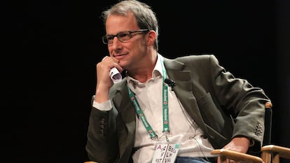 George Packer durante una de sus conferencias en el Tribeca Film Festival.