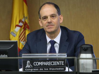 Manuel Morocho, inspector jefe de la Unidad de Delincuencia Económica y Fiscal (UDEF), durante una comparecencia en el Congreso en 2017.