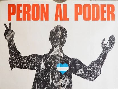 Póster de la campaña de Perón a la Presidencia argentina en 1973.