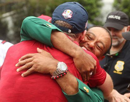 Woods celebra el triunfo en Augusta, el pasado domingo.