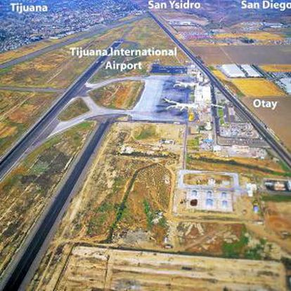Imagen del proyecto de construcción de la pasarela entre Tijuana y San Diego.