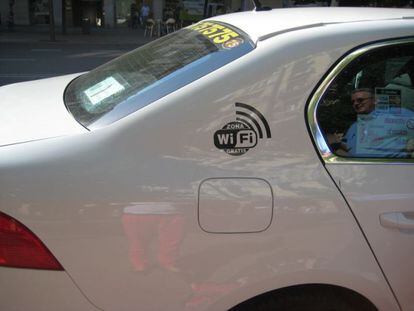 El WiFi gratis llega a los taxis de Madrid