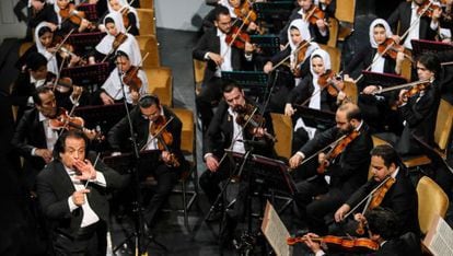 La Orquesta Sinfónica de Teherán en una actuación el pasado marzo.
