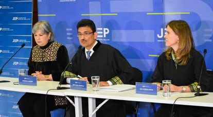 Los responsables de la Jurisdicción Especial para la Paz (JEP).