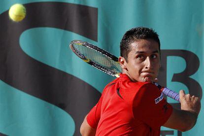 Almagro, durante su enfrentamiento al holandés Haase.