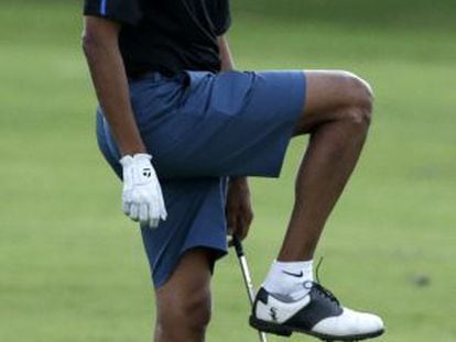 Barack Obama, esta semana jugando al golf Hawái.