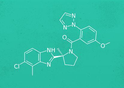 Estructura química del principio activo del nuevo medicamento.