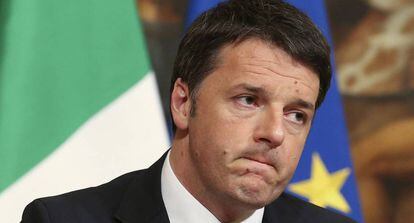 El exprimer ministro italiano Mario Renzi, durante una rueda de prensa, el pasado marzo en Roma.