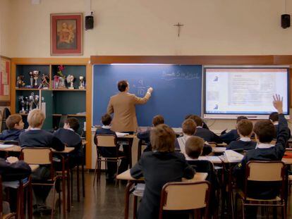 Aula el colegio Viaró, en Sant Cugat del Vallès (Barcelona) en una imagen de un vídeo promocional del centro.
