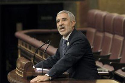 Llamazares interviene en un pleno del Congreso.