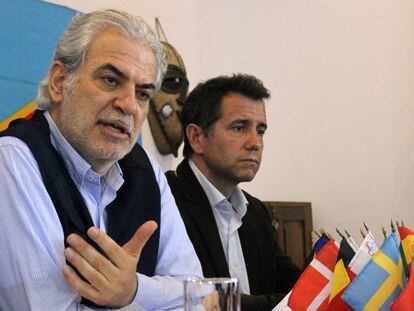 Christos Stylianides en una rueda de prensa en la República Democrática del Congo el pasado marzo.
