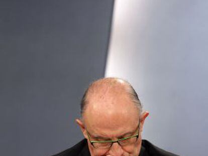 Cristóbal Montoro, en una rueda de prensa en 2012.