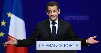 Nicolas Sarkozy, en un mitin en Dijon.