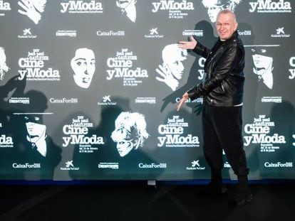 Jean Paul Gaultier, durante la presentación este jueves de la muestra en Madrid.