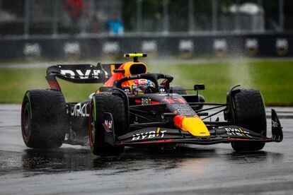 Checo Pérez's Red Bull, during the Formula 1 Canadian Grand Prix.