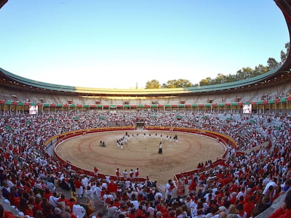 La plaza de toros de Pamplona, en 2019.