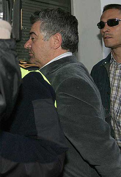 Juan Antonio Roca, cuando fue conducido ante el juez.